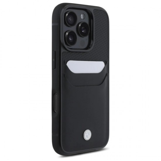 BMW Sign Leather Cardslot Case for iPhone 16 Pro Max - Black