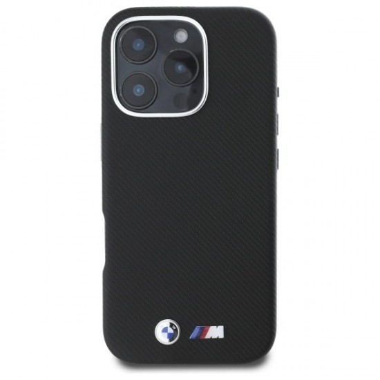 BMW M Edition Kevlar Wrapped Metal iPhone 16 Pro Max Case - Black