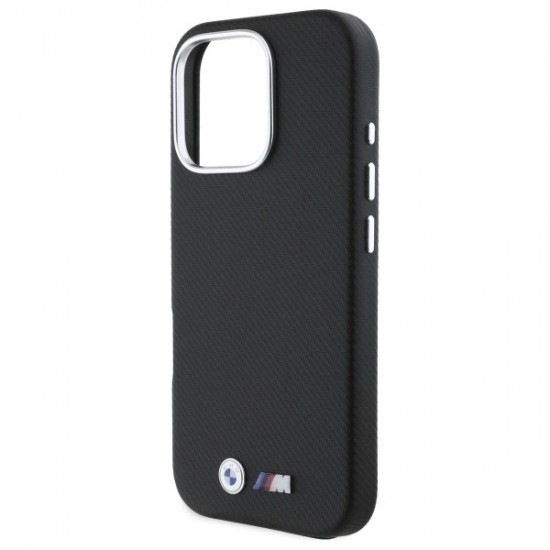 BMW M Edition Kevlar Wrapped Metal iPhone 16 Pro Max Case - Black