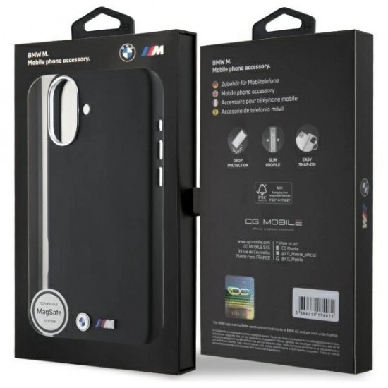 BMW M Smooth Full Wrapped Metal MagSafe case for iPhone 16 - black