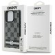 DKNY Checkered Pattern & Printed Stripes Case for iPhone 16 Pro - Black