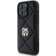 DKNY Quilted Stack Logo iPhone 16 Pro Case - Black