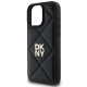 DKNY Quilted Stack Logo iPhone 16 Pro Case - Black