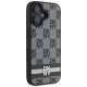 DKNY Checkered Pattern & Printed Stripes iPhone 16 Case - Black