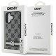 DKNY Checkered Pattern & Printed Stripes iPhone 16 Case - Black