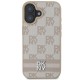 DKNY Checkered Pattern & Printed Stripes iPhone 16 Case - Pink