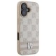 DKNY Checkered Pattern & Printed Stripes iPhone 16 Case - Pink