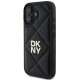 DKNY Quilted Stack Logo iPhone 16 Case - Black