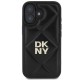 DKNY Quilted Stack Logo iPhone 16 Case - Black