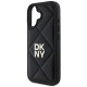 DKNY Quilted Stack Logo iPhone 16 Case - Black