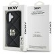 DKNY Quilted Stack Logo iPhone 16 Case - Black