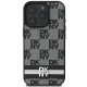 DKNY Checkered Pattern & Printed Stripes Case for iPhone 16 Pro Max - Black