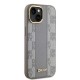 DKNY Leather Checkered Mono Pattern MagSafe iPhone 14 Case - Beige