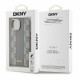 DKNY Leather Checkered Mono Pattern MagSafe iPhone 15 Case - Beige