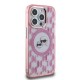 Karl Lagerfeld IML Monogram Karl & Choupette Head MagSafe iPhone 15 Pro Case - Pink