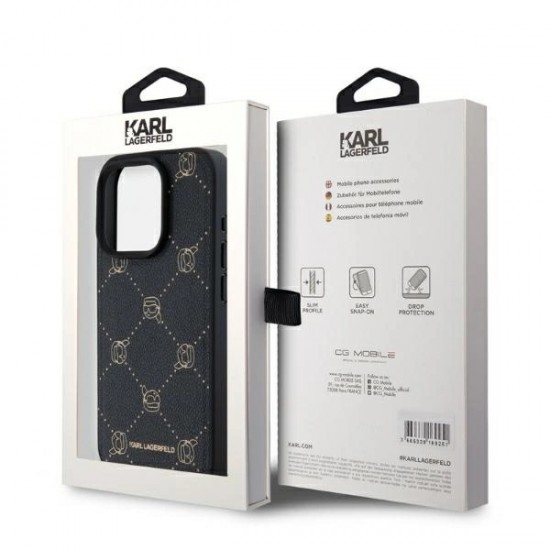Karl Lagerfeld Magsafe Karl Head iPhone 15 Pro Case - Black