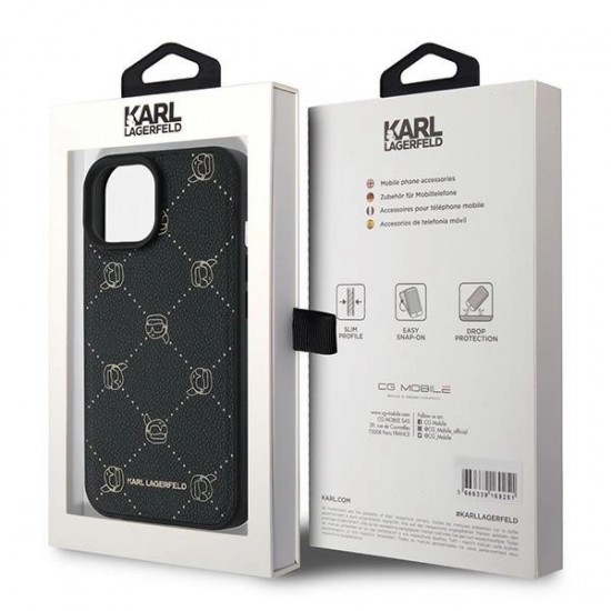 Karl Lagerfeld Karl Head MagSafe Case for iPhone 15 Plus - Black