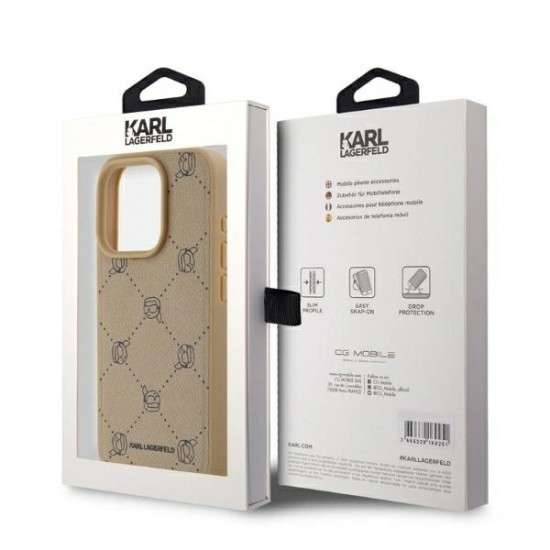 Karl Lagerfeld Magsafe Karl Head Case for iPhone 15 Pro Max - Beige