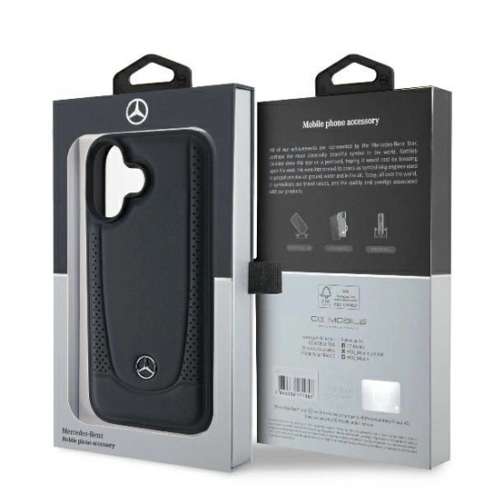 Mercedes Leather Urban iPhone 16 Case - Black
