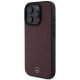 Mercedes Textured And Plain Leather MagSafe case for iPhone 16 Pro - red