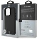 Mercedes Textured And Plain Leather MagSafe case for iPhone 16 Pro Max - black
