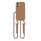 Tech-Protect MagNecklace MagSafe case with lanyard for iPhone 16 - brown