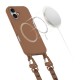 Tech-Protect MagNecklace MagSafe case with lanyard for iPhone 16 - brown