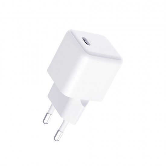 3mk Hyper Charger PD GaN 25W Wall Charger with USB-C Cable - White