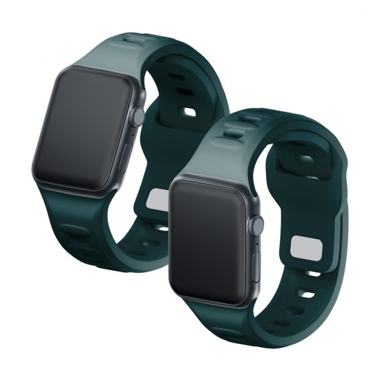 3mk Silicone Watch Strap for Apple Watch 38 / 40 / 41 mm - green