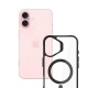 3mk Satin Armor MagCase with MagSafe for iPhone 16 - Clear with Black Frame