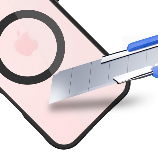 3mk Satin Armor MagCase with MagSafe for iPhone 16 - Clear with Black Frame