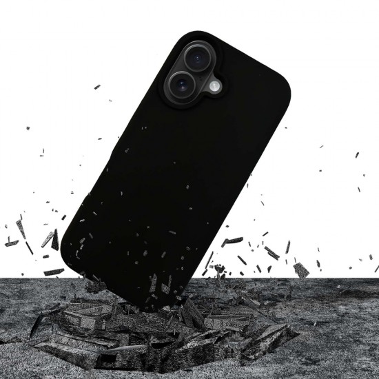 3mk Silicone Case for iPhone 16 Plus - Black