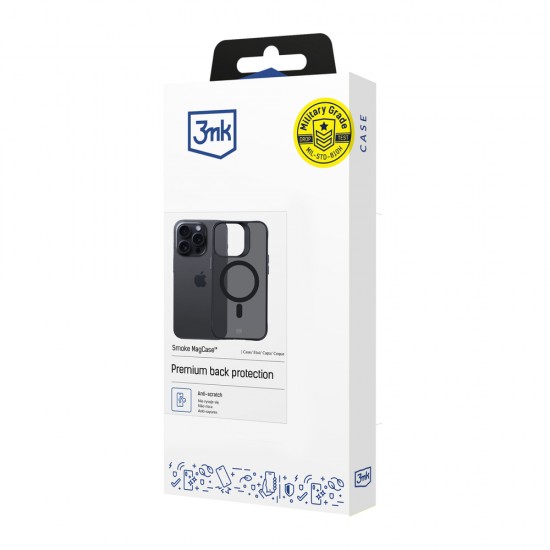 3mk Smoke MagCase with MagSafe for iPhone 15 Pro - Semi-transparent
