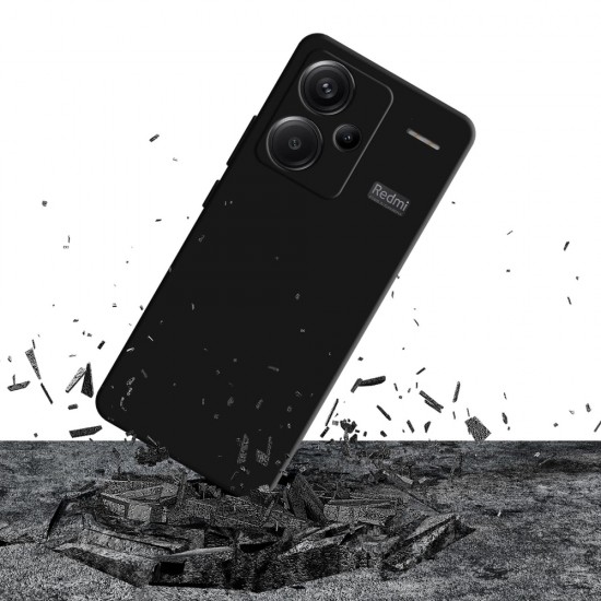 3mk Silicone Case for Xiaomi Redmi Note 13 Pro+ - Black