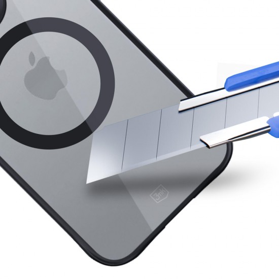 3mk Satin Armor MagCase with MagSafe iPhone 16 Pro Max - Clear with Black Frame