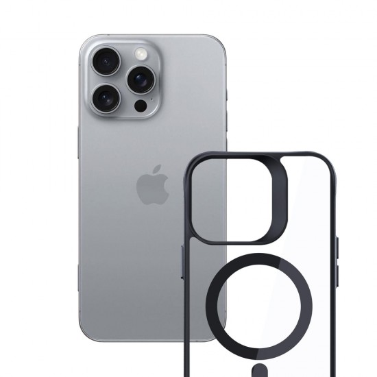 3mk Satin Armor MagCase with MagSafe iPhone 16 Pro Max - Clear with Black Frame