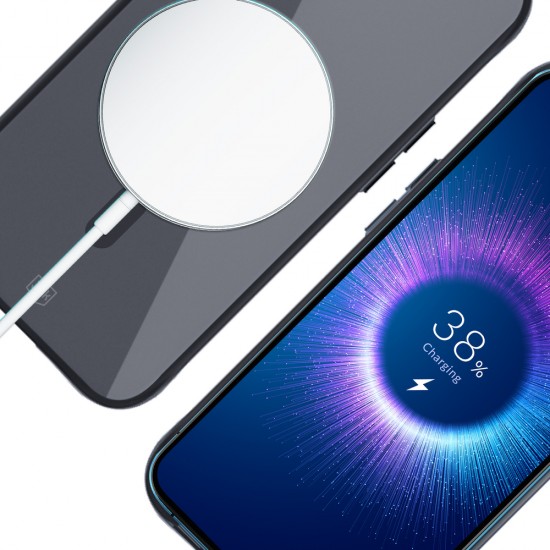 3mk Satin Armor MagCase with MagSafe for iPhone 15 - Clear with Black Frame