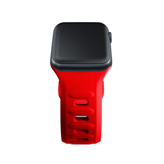 3mk Silicone Watch Strap for Apple Watch 38 / 40 / 41 mm - red