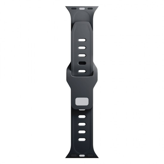 3mk Silicone Watch Strap for Apple Watch 42 / 44 / 45 / 49 mm - black