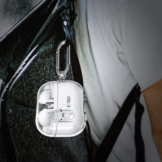 Tech-Protect FlexAir Case with Carabiner for Samsung Galaxy Buds 3 / 3 Pro - Transparent
