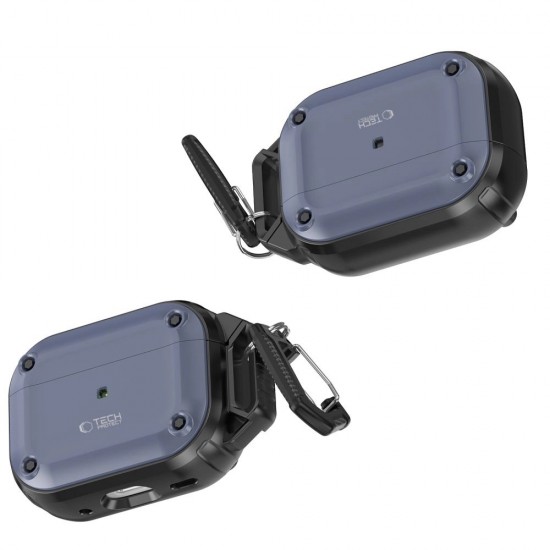 Tech-Protect Rough Hook Case with Carabiner for Apple AirPods Pro 1 / 2 - Blue