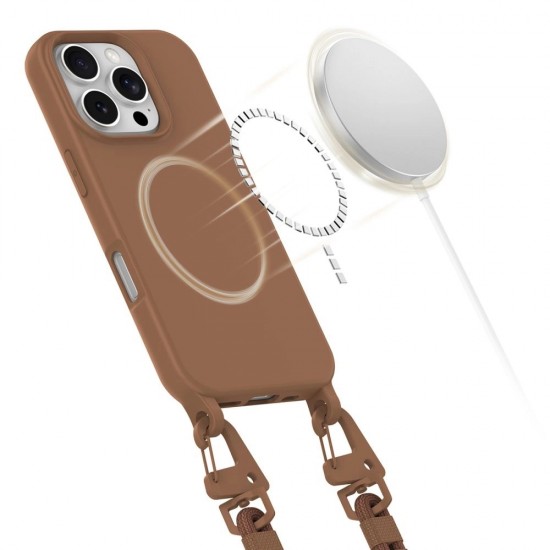 Tech-Protect MagNecklace MagSafe iPhone 16 Pro Case - Brown
