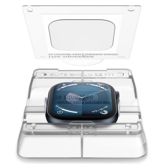 Spigen Elite Shield ”EZ FIT” Hybrid Glass 2-PACK for Apple Watch 10 (46MM) - Clear