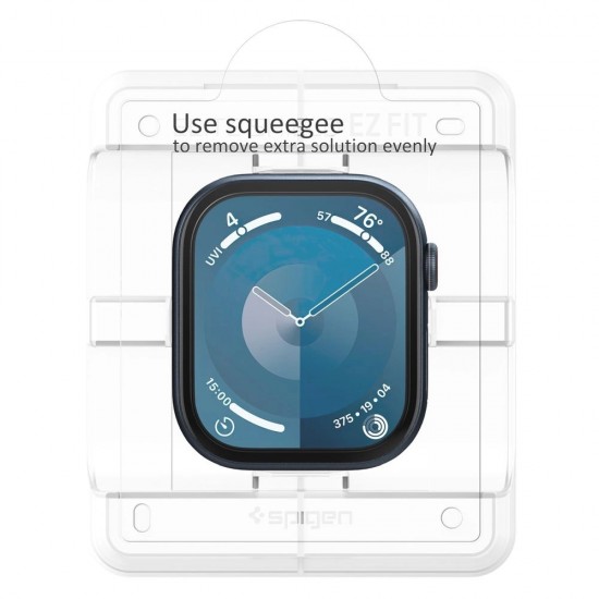 Spigen Elite Shield ”EZ FIT” Hybrid Glass 2-PACK for Apple Watch 10 (46MM) - Clear