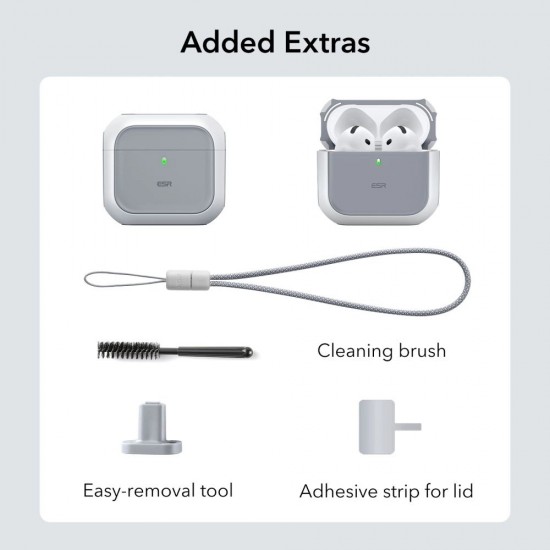 ESR Orbit Halolock MagSafe case for Apple AirPods 4 - white