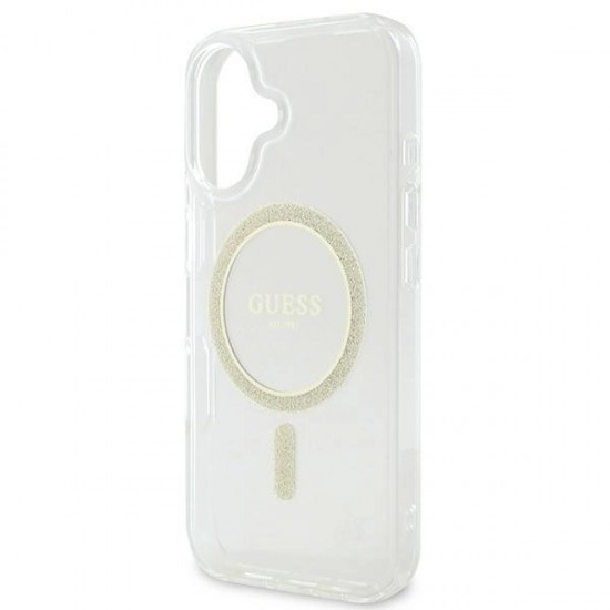 Guess IML Glitter Circle MagSafe iPhone 16 Case - Clear