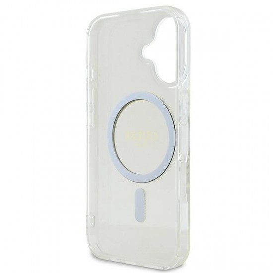Guess IML Glitter Circle MagSafe iPhone 16 Case - Clear