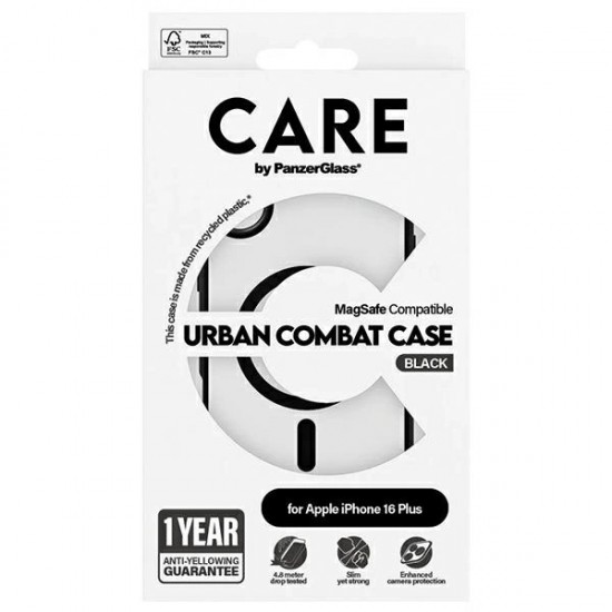 CARE by PanzerGlass Flagship Urban Case MagSafe for iPhone 16 Plus - Clear