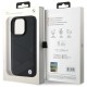 BMW Sign Leather Crossing Lines Pattern iPhone 16 Pro Max Case - Black