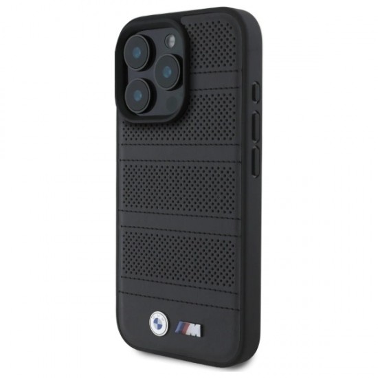 BMW M Perforated And Stitched Line MagSafe case for iPhone 16 Pro Max - black